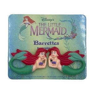 🧜‍♀️VTG 1989 Disney's "The Little Mermaid" 2PC Ariel Hair Barrettes - NOS🧜‍♀️